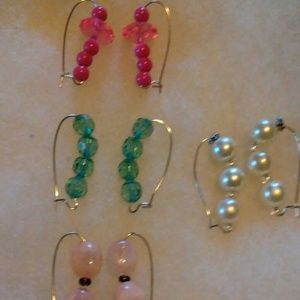 Bead Earrings (Designed by hand) Each set $10